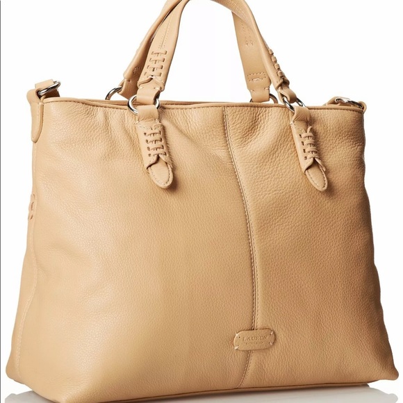 Lauren Ralph Lauren Indian Cove tan leather tote - Picture 2 of 14